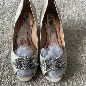 Wedding shoes- Badgley Mischka Wedge Heels